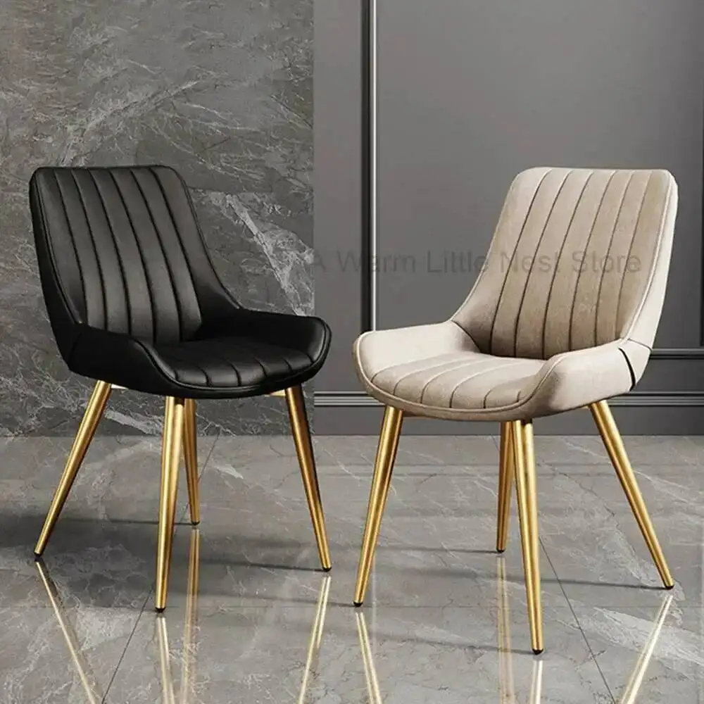 Events Chairs Dining Metal Lounge Comfortable Hotel Legs Back Support Desk Dining Chairs Lazy Weddings Cadeira Home Furniture