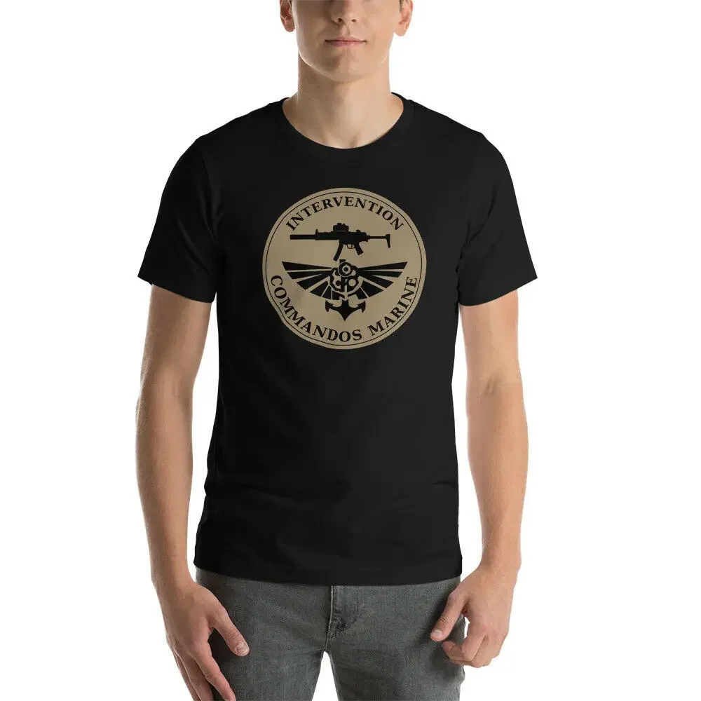 Commando Marine Intervention T-Shirt Men's 100% Cotton Casual T-shirts Loose Top Size S-3XL