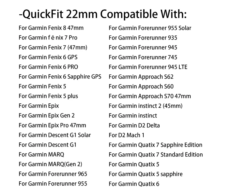 22 26 mm Quick Fit Silikonarmband für Garmin Fenix 8 47 mm/Fenix E/Fenix 6 Pro/6/7/7 Pro/5/5 Plus Band für Forerunner 965/955/945 – Detail 1