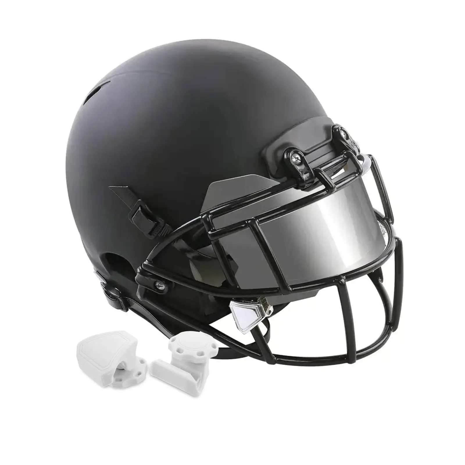 2Sets Visor Fasteners Football Clips Durable Nylon Visor Clamps Replacement Football Repair Hardware