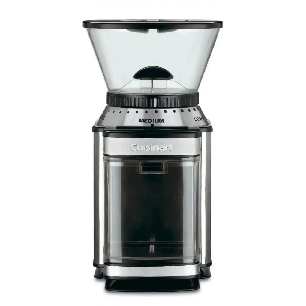 Coffee Grinder, Electric Burr One-Touch Automatic Grinder with18-Position Grind Selector, Stainless Steel, Easy to Carry