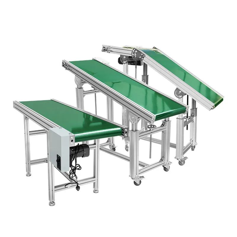 Factory conveyor belt folding system Pvc flat plate adjustable height food manufacturer wear-resistant conveyor belt machine