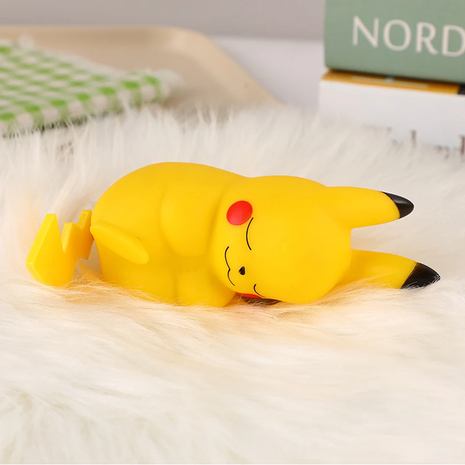 12cm Pokemon Pikachu Night Light Anime Figure Cute Bedside Lamp For Bedrooms Ornaments Children\'s Luminous Toys Christmas Gift