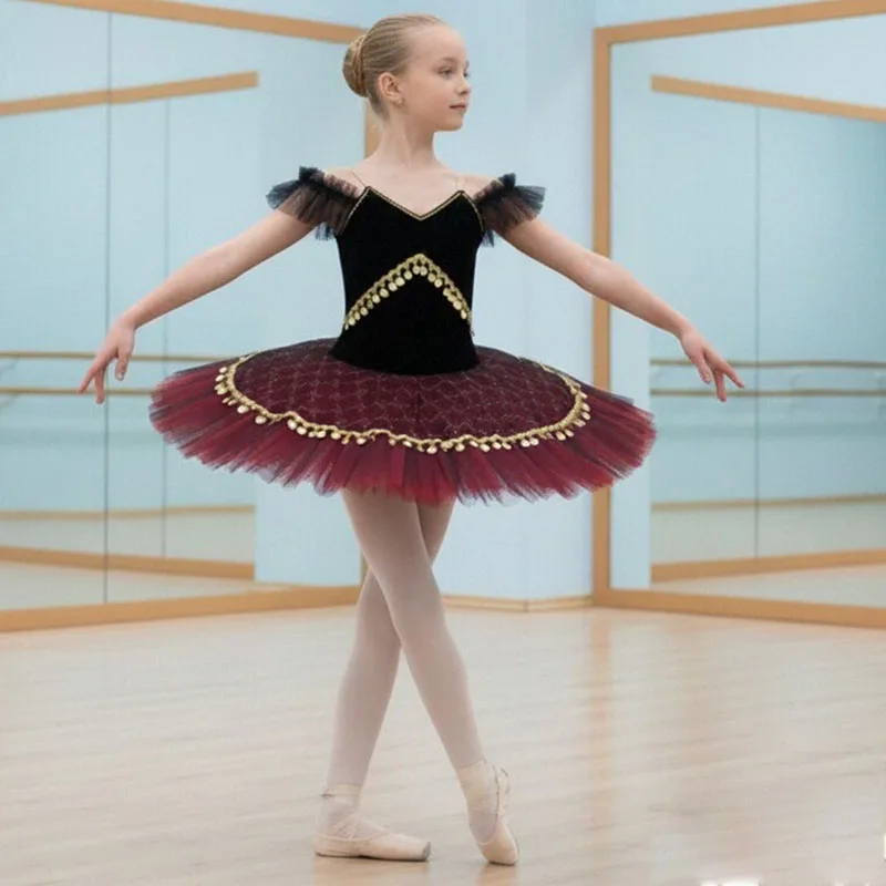 

Pancake Platter Performance Ballerina Party Costume Kids Girls Professional La Esmeralda Ballet Tutu Dress