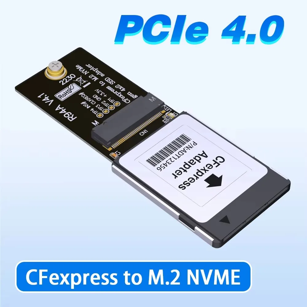 CFExpress Type-B To M.2 NVME Expansion Card PCIe 4.0 Gen4x2 SSD Adapter CFexpress For M.2 NGFF Key M(2230) 22mm x 30mm NVMe Card