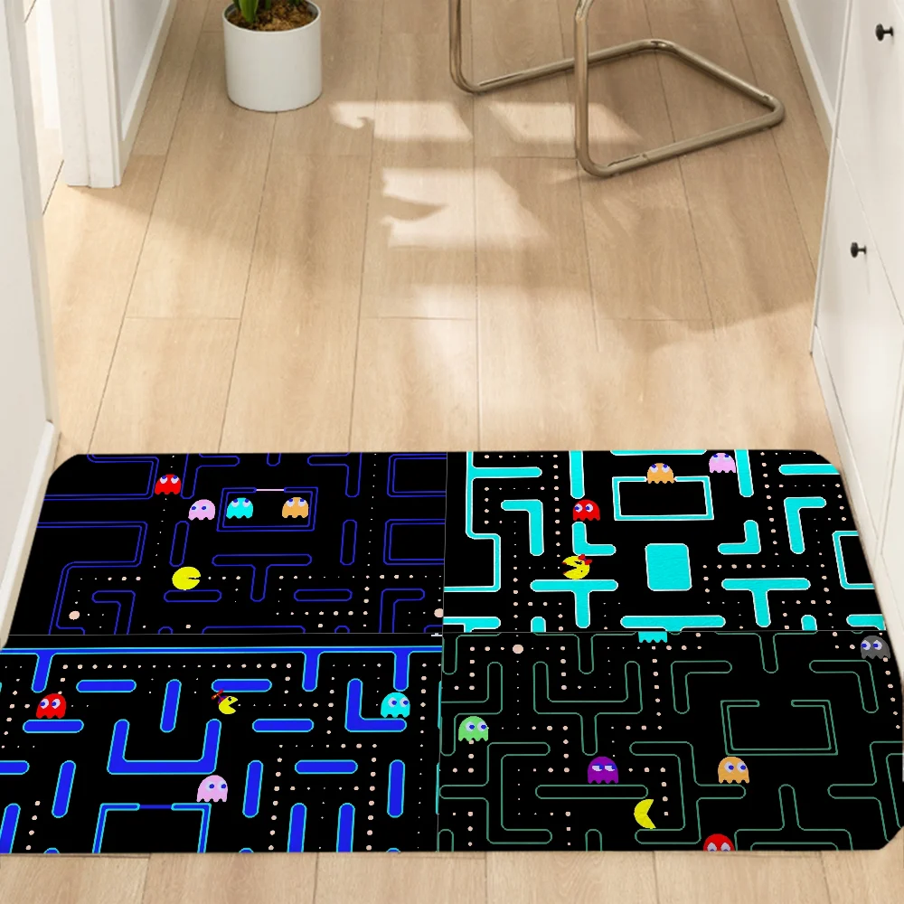 Pac-Man Door Floor Mat Room Room Decorating Items Kitchen Carpet for Home Entrance Carpet in the Bedroom Rug Carpets Custom Foot