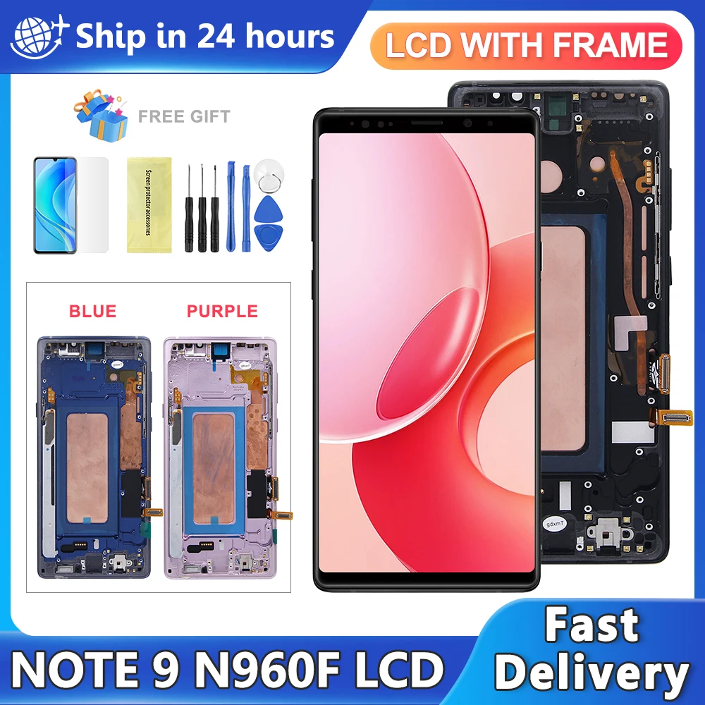 TFT For Samsung  Note9 LCD Display N960F N960F/DS N960U Touch Screen Digitizer Assembly For Samsung note 9 LCD Display