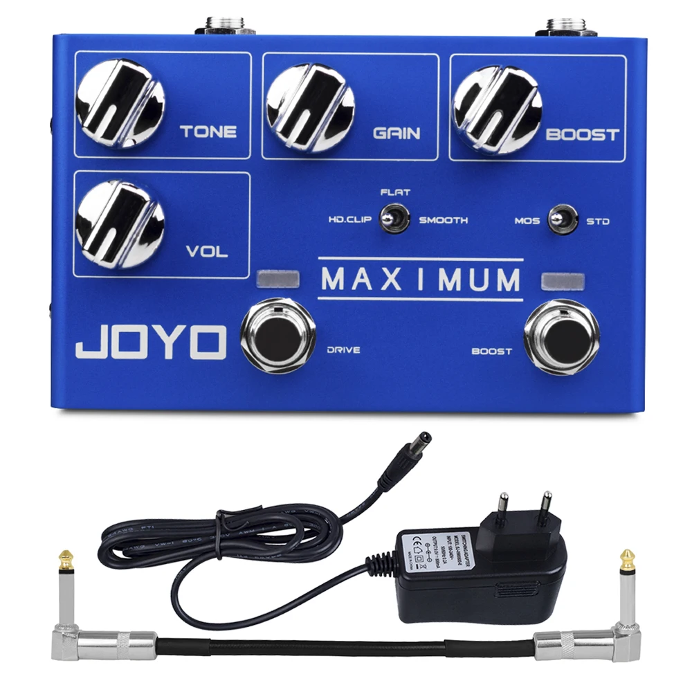 JOYO Guitar Effect Pedal R-05 MAXIMUM Overdrive Effect Clean Tone without Compression Wild Tone Long Sustain Overdrive Pedal