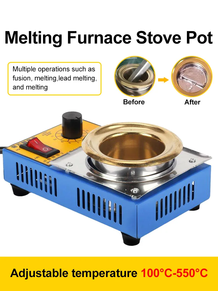 Melting Furnace Stove Pot Tools EU Plug 220V 150/160W Adjustable Temperature Tin Meltin