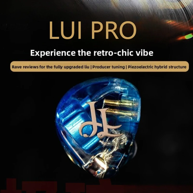 JLL AUDIO Liu Pro 1DD+2BA+1PZT IEM HiFi in-ear Wired Earphones Vocal Pop Monitor Headphone with 3.5/4.4mm Copper-silver Cable