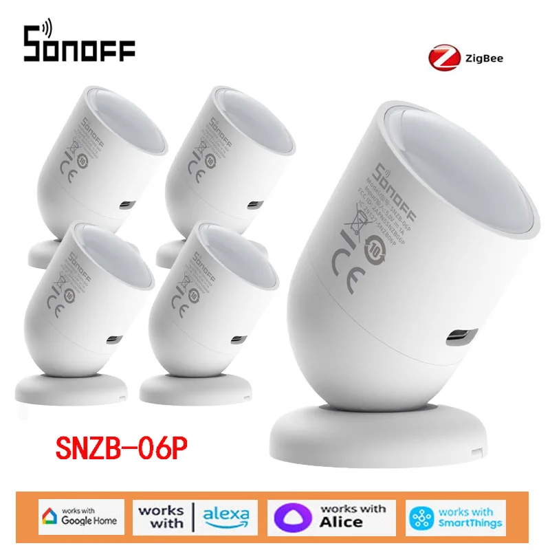SONOFF SNZB-06P Zigbee Akıllı İnsan Varlığı Sensörü Alexa Google Home için Radar İndüksiyon Hareket Algılama