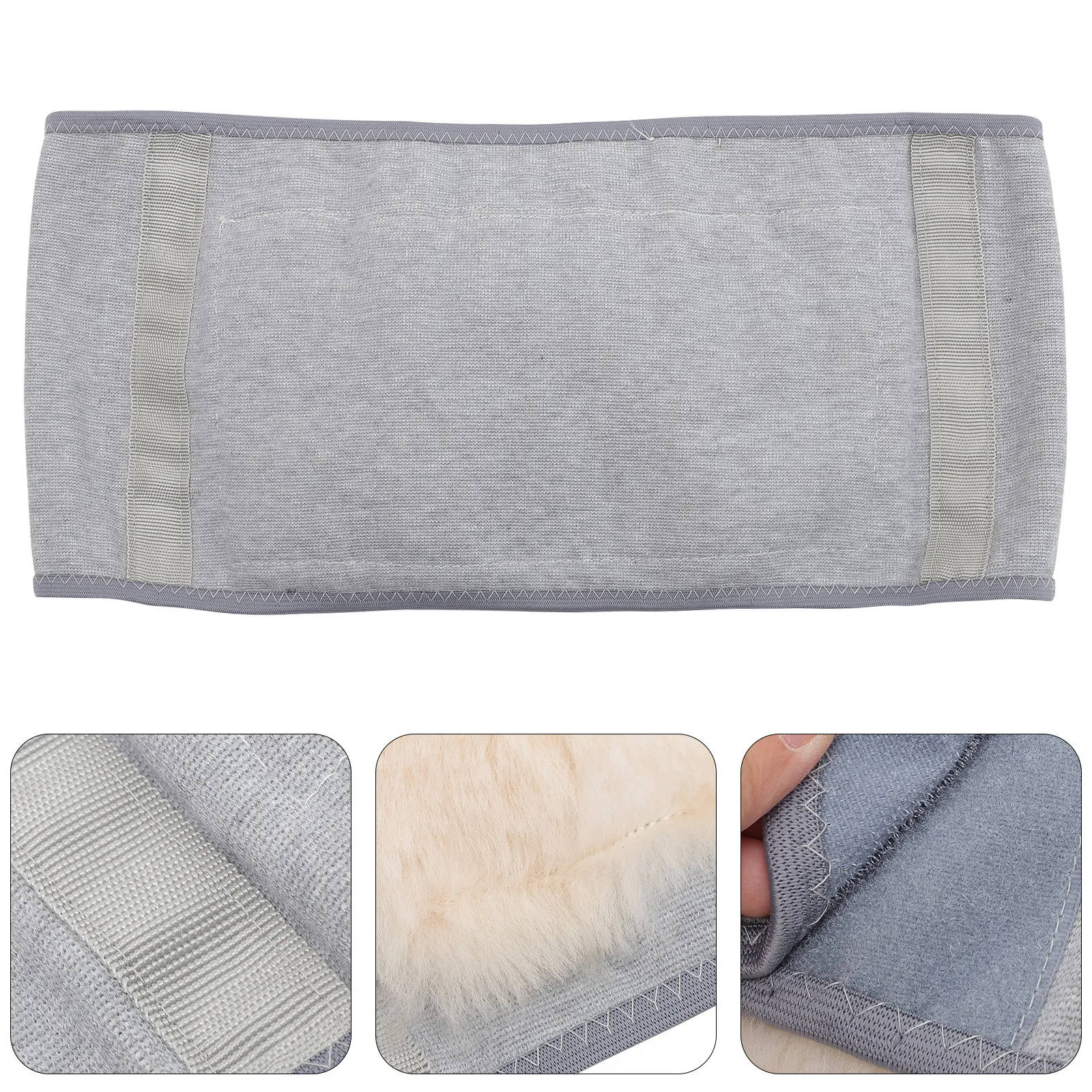 

Теплый поясничный бандаж (1 шт.), серый, из искусственного кашемира CVC, для поддержки спины, комфортный защитный пояс-корсет для поясницы