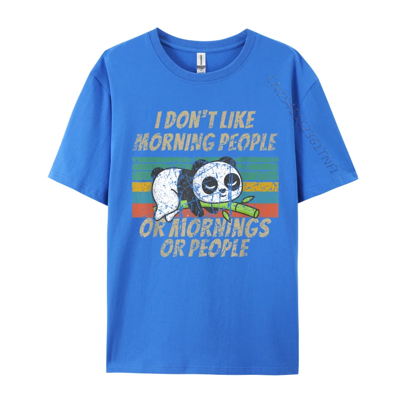 I Hate Morning People And Mornings And People Panda Bear T-Shirts Herren Special Crazy Tops Shirts Rundhals-T-Shirt aus Baumwollstoff