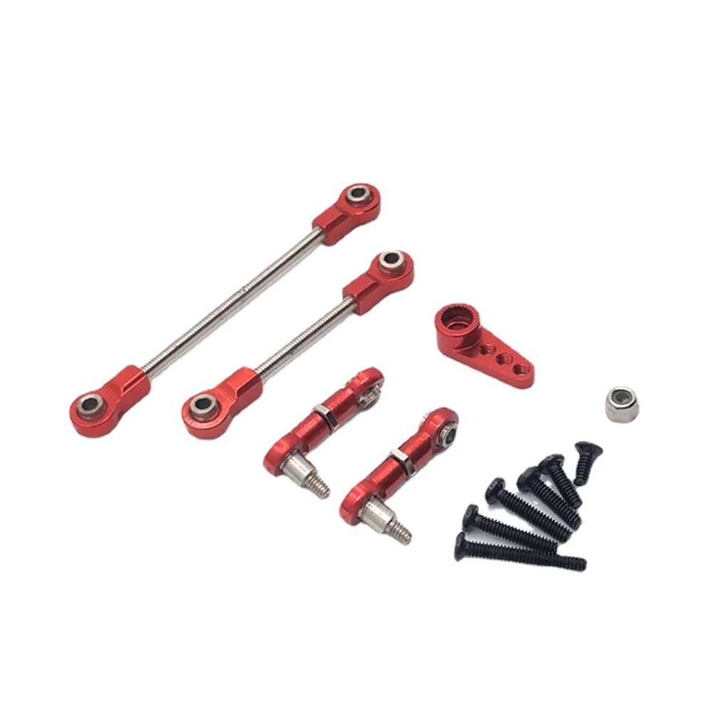 1/28 RC Cars 28T Servo Mount Arm Steering Spare Parts Link Rod Kit Attachments Replacement for K969 K979 K989 K999