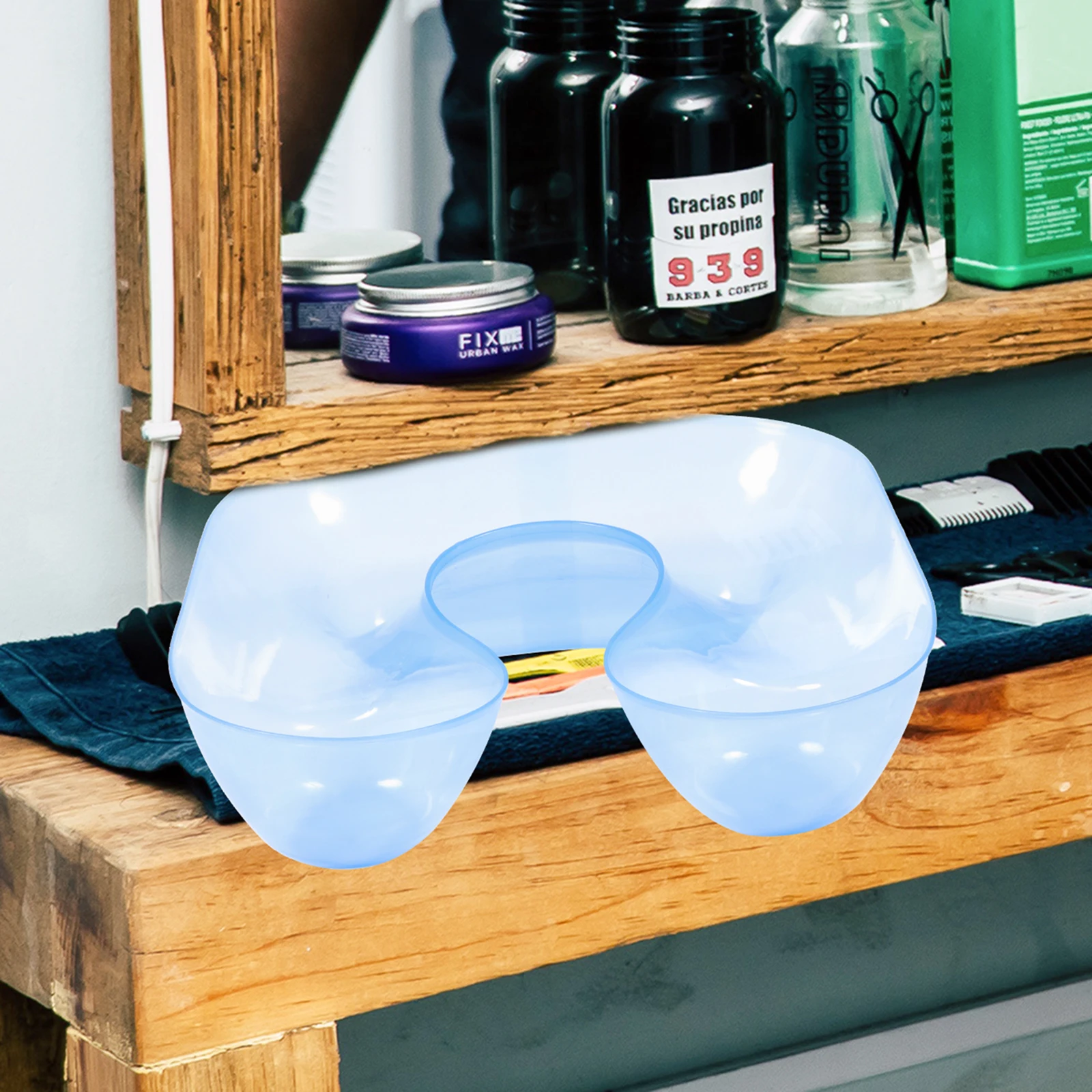 

Hair Dye Neck Tray Portable Salon Neck Rest Smooth Surface Grooved Design for Hair Washing Perming Coloring Tools Storage