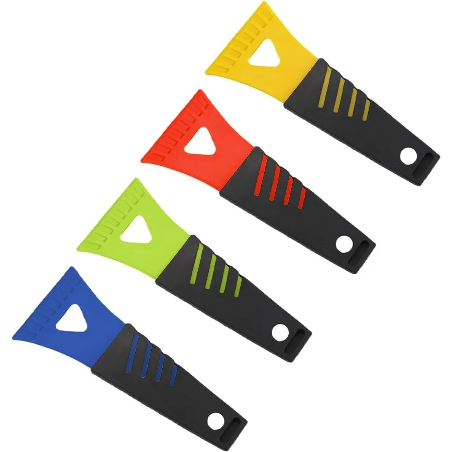 

4 шт. скребок для льда для лобового стекла автомобиля без царапин, пластиковая лопата для льда, инструменты для зимнего окна, льда, снега, мороза, инструмент для удаления аксессуаров