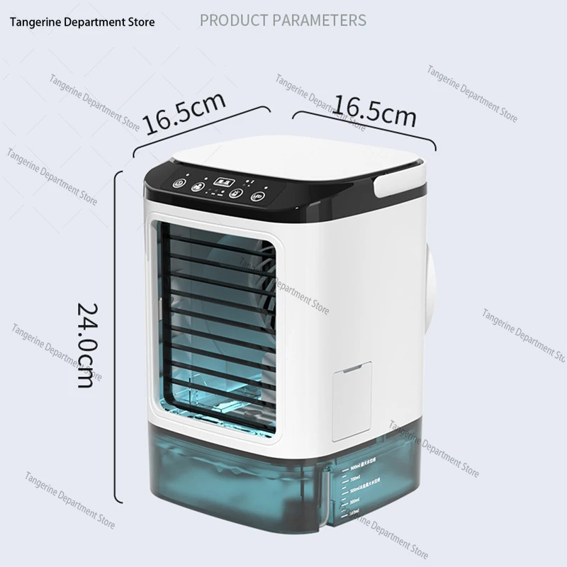 سطح المكتب مكيف الهواء مروحة محمولة رذاذ مزدوج الانحلال بالموجات فوق الصوتية 3 سرعات كتم مبرد الهواء ضوء الليل مروحة كهربائية للمنزل