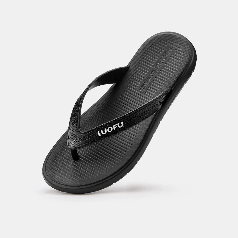 LUOFU Men\'s Casual Slip On Flip Flops With Arch Support, Lightweight Non-slip Soft Sole Thong Sandals For Indoor Outdoor Beach