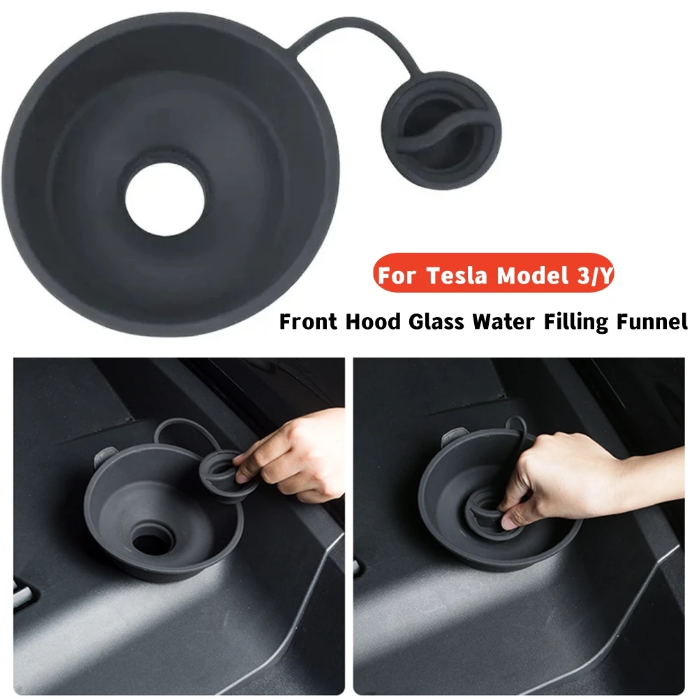 

For Tesla Model 3 Y Car Glass Water Inlet Funnel Liquid Refilling Tool Car Windshield Wiper Tank Filling Port Car Accessories