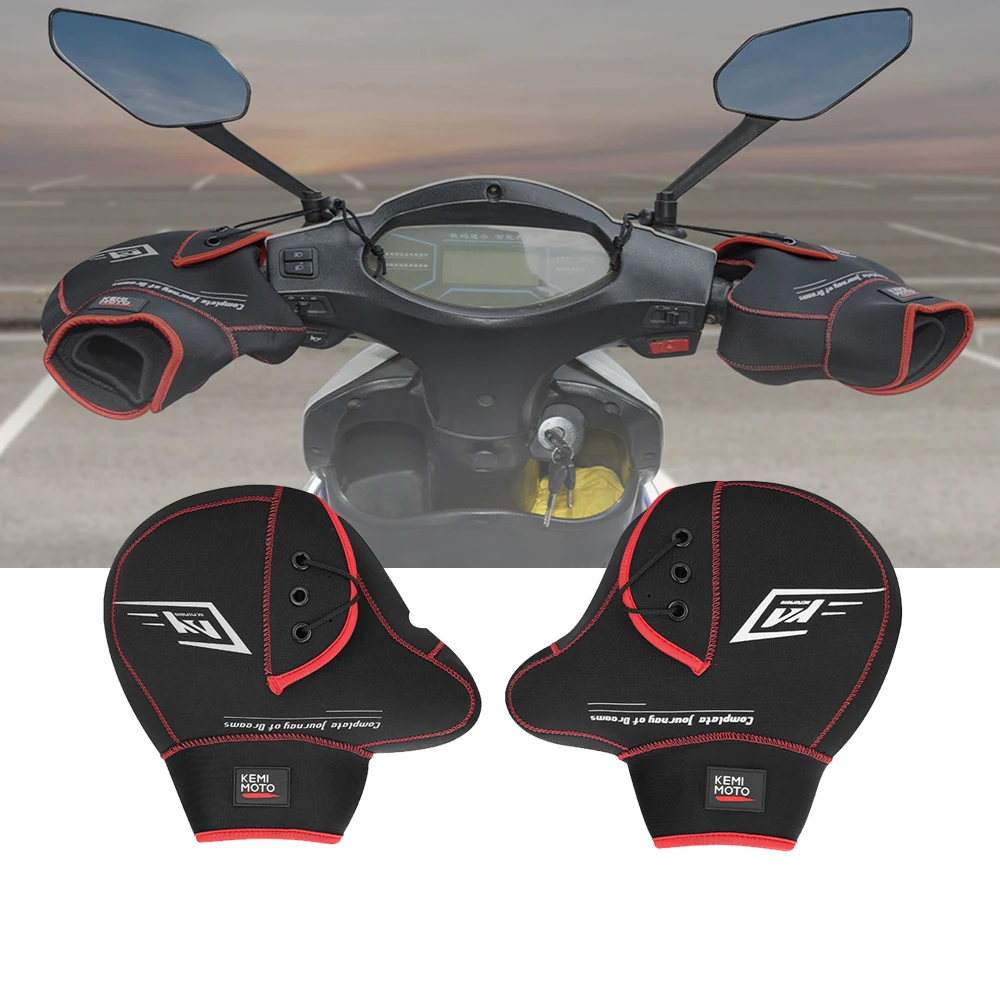 

Motorcycle Gloves Handlebar Gloves Scooter Hand Bar Winter Glove ATV Fur Motorbike Waterproof Windproof Mittens