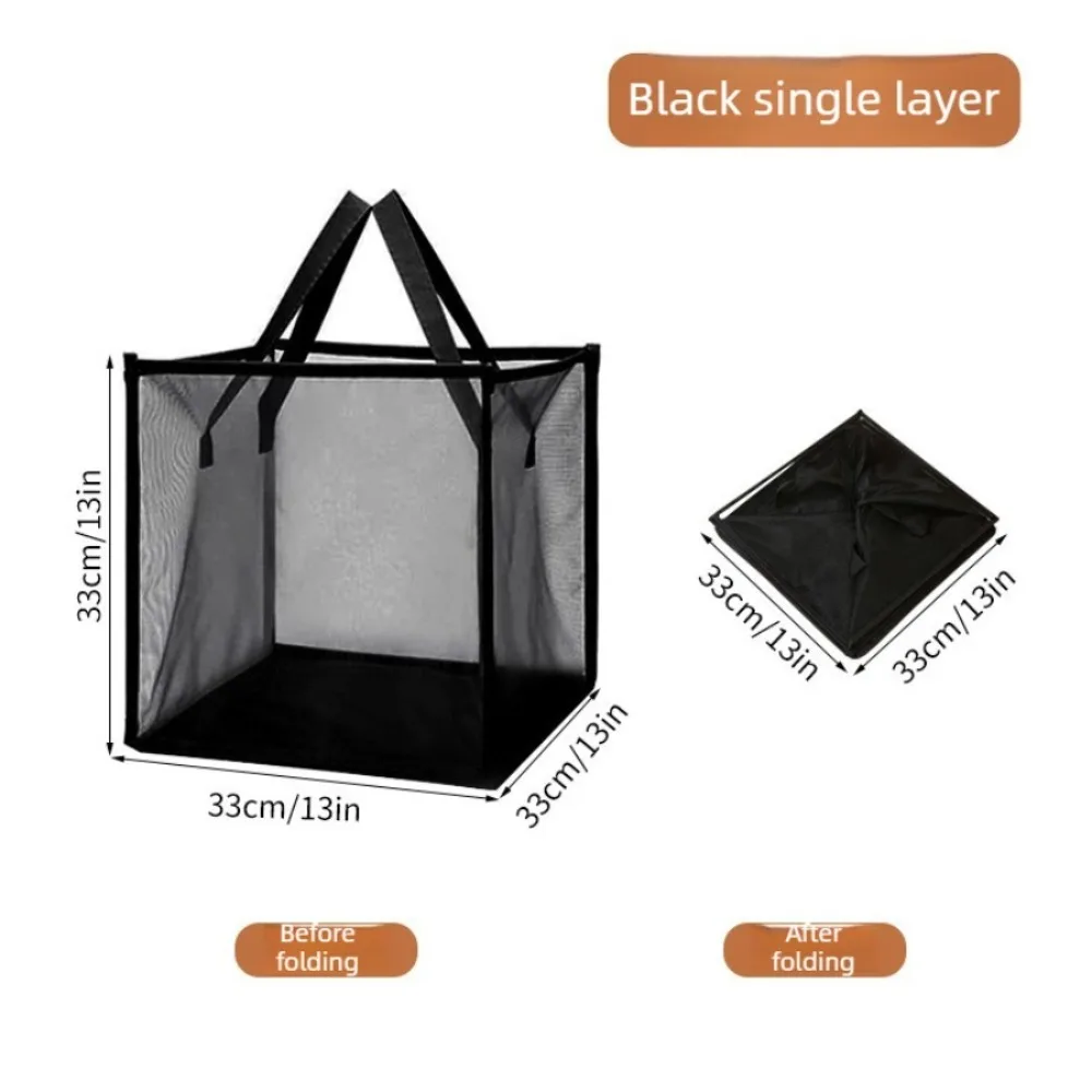 Nouveau Panier à Linge avec Poignées Renforcées, en Maille Respirante, Grande Capacité, Pliable, pour Vêtements et Déchets Domestiques