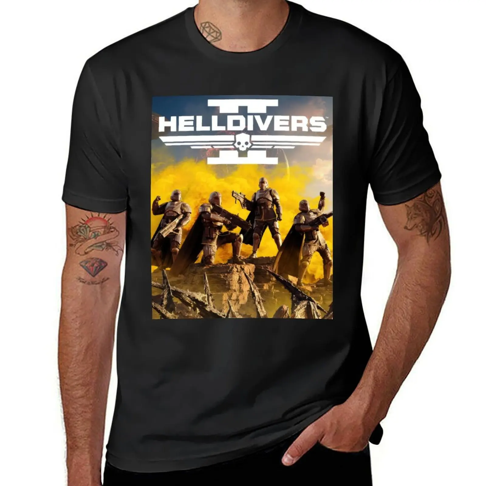 Helldivers 2 - Cover T-Shirt summer tops Blouse plus sizes aesthetic clothes tshirts for men