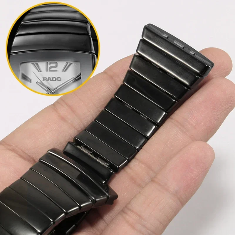 High Quality Ceramic Watch Strap For Rado Sintra Series Watchband Black Ceramic Bracelet Women Men 17mm 26mm