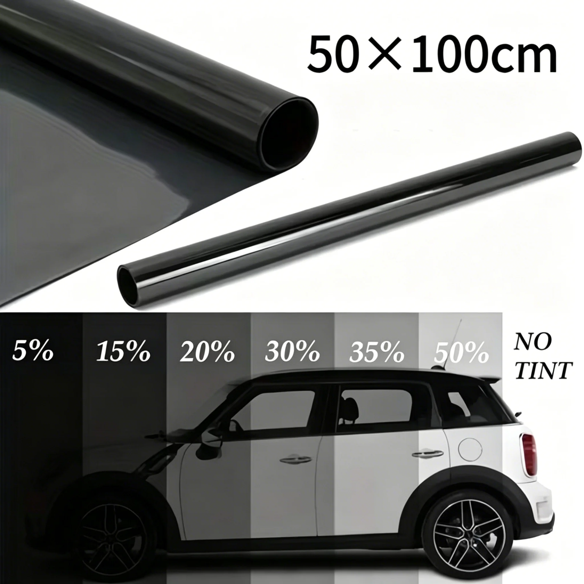 Car Privacy Window Film Ceramic UV Block Sun Protection Mirror Film Static Cling Removable Heat Control for Home Auto Glass