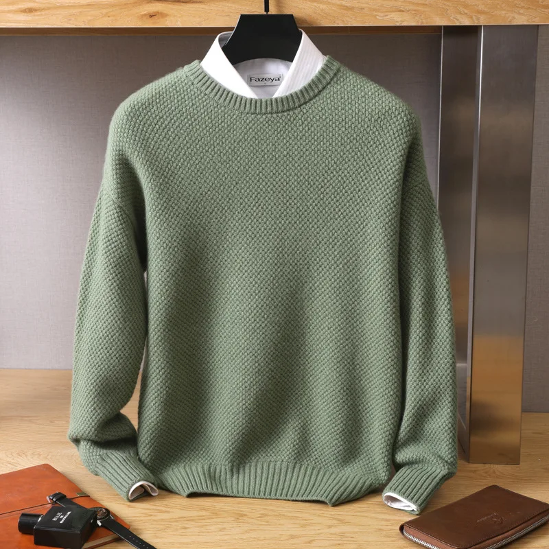 

Men Wool Sweater High Neck Pullover Winter Warm Men Clothes Sweater