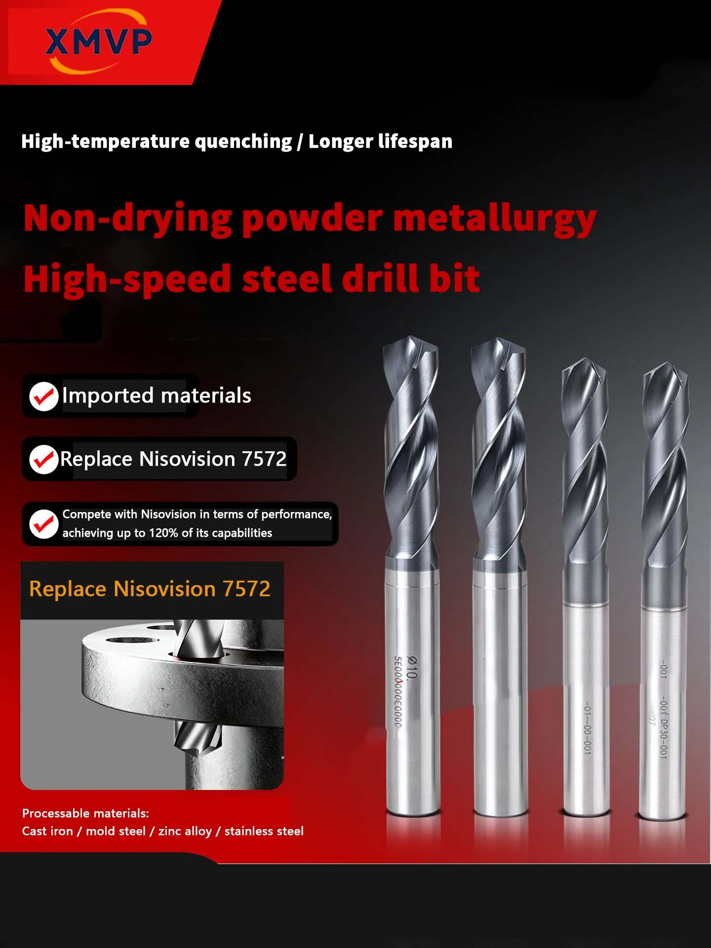 Katherine royal powder metallurgy bit performance beyond the nachi 120% stainless steel special exemption centering shank drill