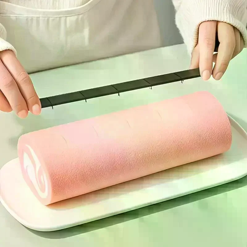 4Pcs Biscuit Cake Cutting Roll Scale Ruler Cake Roll Ruler Uniform Division Molds Pastries Bakings Kitchen Dessert Making Tool