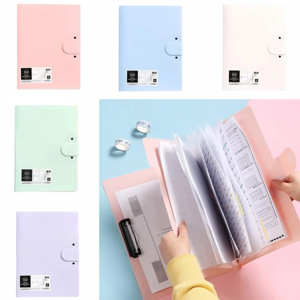 

8 Pockets Expanding File Folder A4 Multi-layer File Organizer with Clipboard Waterproof Document Storage Bag Office