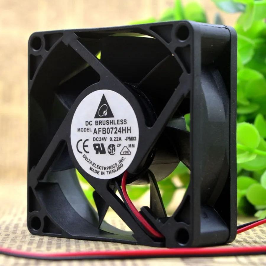 AA + original,for Delta AFB0724HH 7CM 7025 24V 0.22A two-wire variable frequency cooling fan