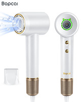 Bopcal Professional High Speed Hair Dryer 1600W Cold Hot blower Negative Ion Silent Touch Screen Hair Dryer For Home Hair Salons