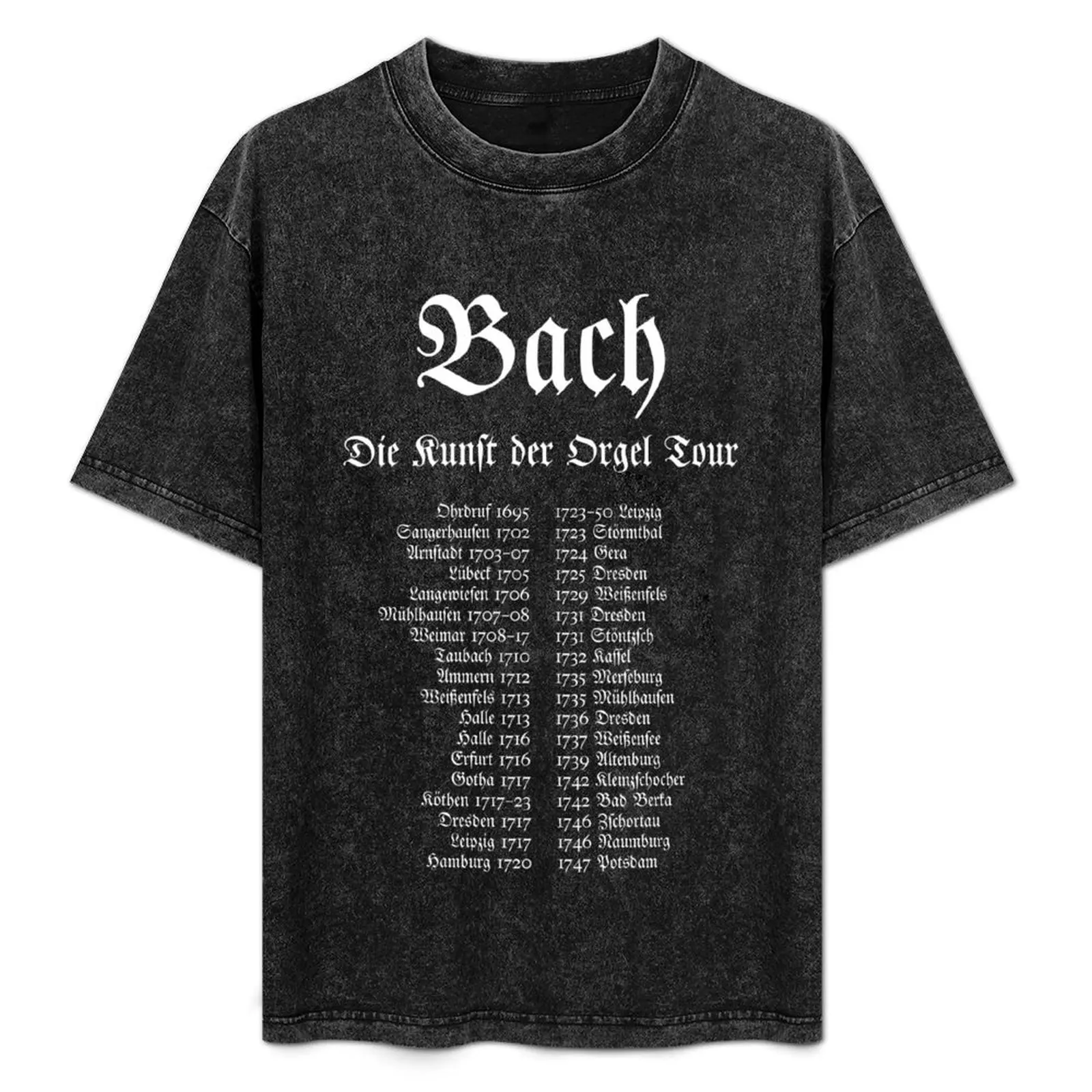 

Bach Classic Organ German Tour White T-Shirt Street Art Print Tee Shirt