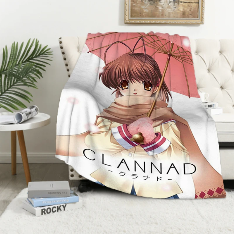 Clannad Knee Blanket Fluffy Sofa Blankets & Throws Microfiber Bedding King Lid Bed Decorative Fleece Soft Nap Luxury Custom Home