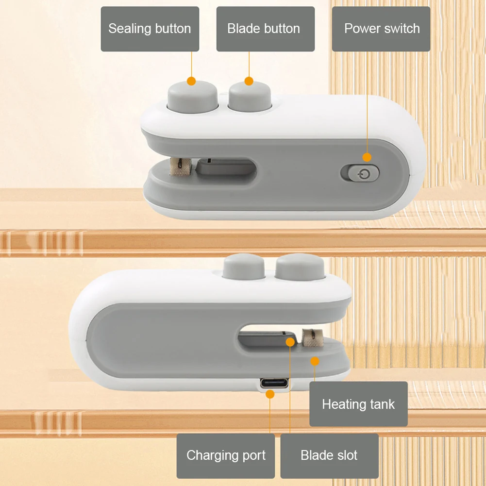 USB قابلة لإعادة الشحن كيس صغير السدادة ، ختم الحرارة ، كيس رقاقة السدادة ، أكياس بلاستيكية ، تخزين المواد الغذائية ، الوجبات الخفيفة الطازجة ، 2 في 1