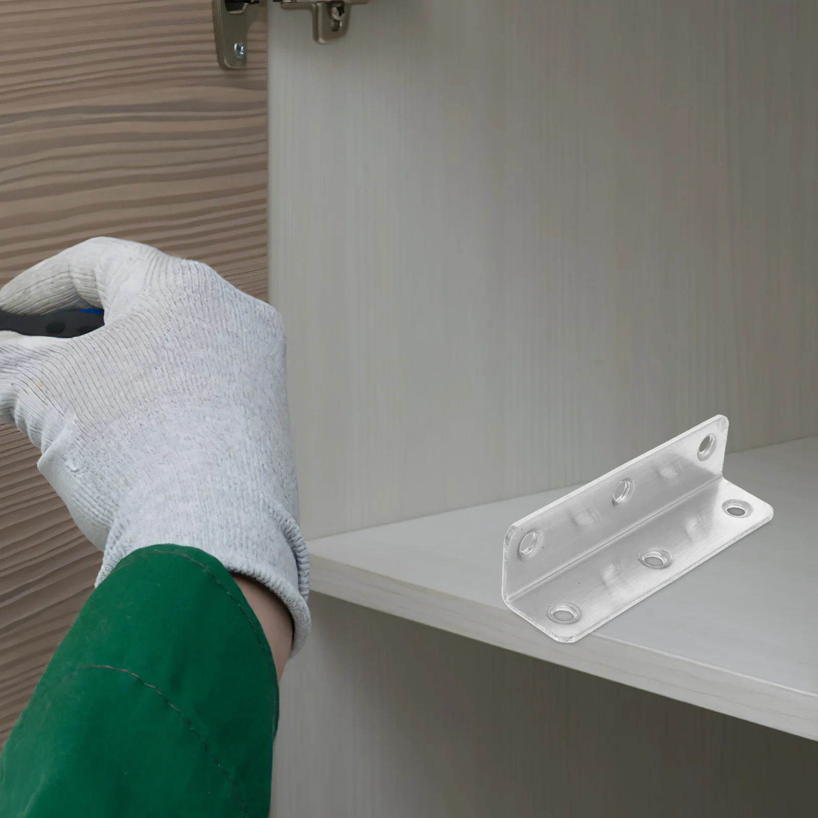 

5pcs Stainless Steel Angle Iron Brackets Heavy Duty Corner Shelf Support Bracket for Cabinet Wood Furniture Bracing Extended