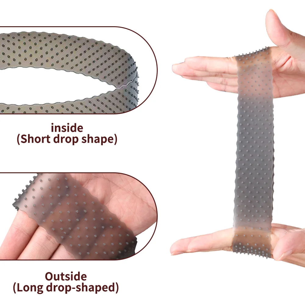 Elastic Soft Silicon Wig Grip Top Sicilicone Wig Grip Band 5 Colors Anti-slip Headband Wigs Hold Transparent Band