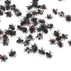 100 Pcs Fake Flies Plastic Halloween Simulated Insect Fly Bugs Joke Toys Prank