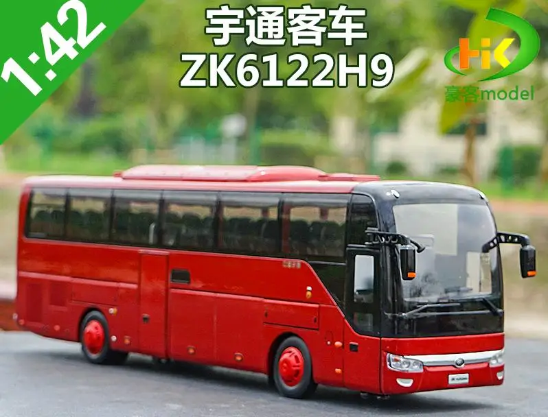 1:42 Yutong Bus Yutong  Zk6122h9 Luxury Coach Bus Model Imitation Alloy Car Model Toys Collection Display Gifts