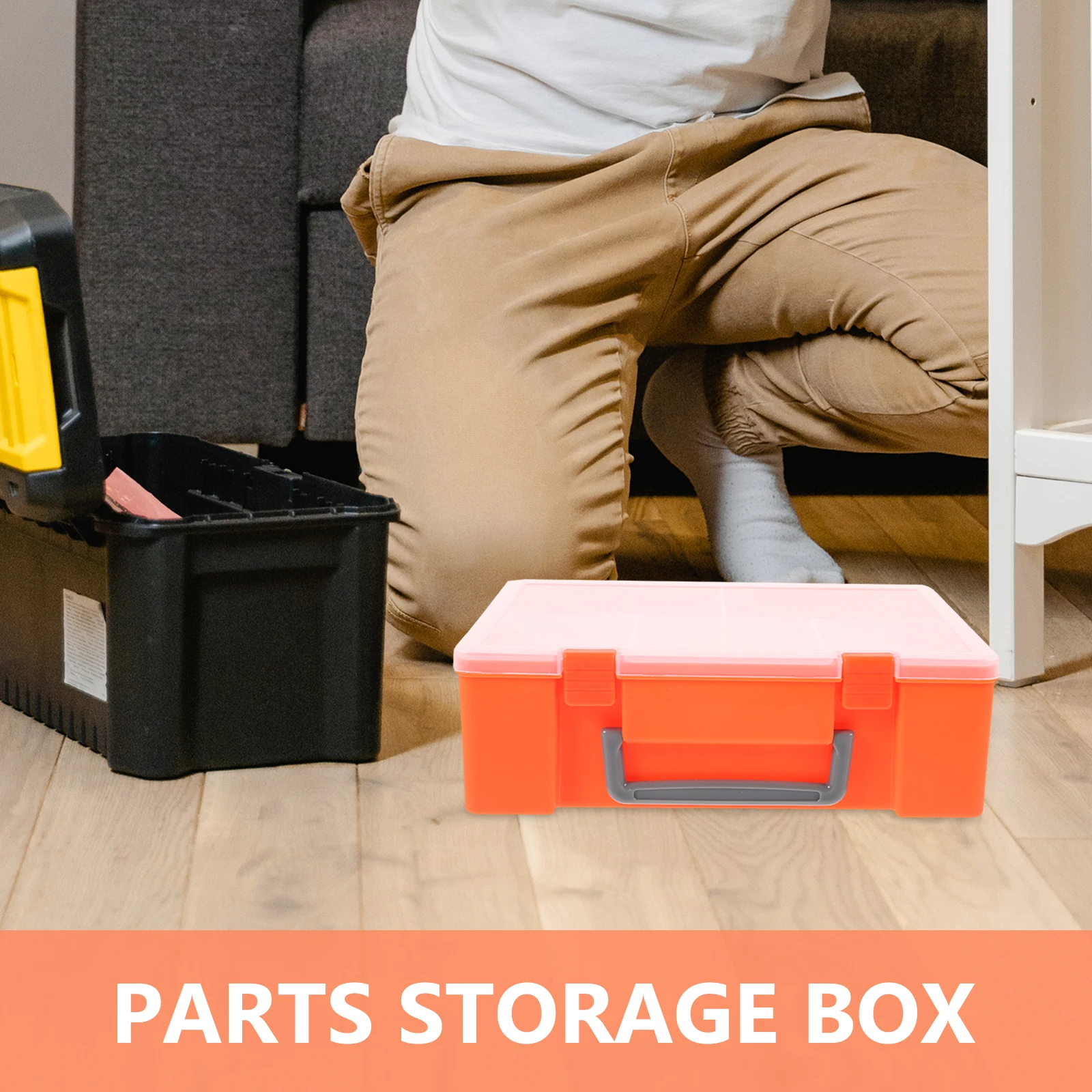 

Rectangle Parts Box Durable Plastic Compact Lightweight Tool Organizer For Electronics Jewelry Small Components