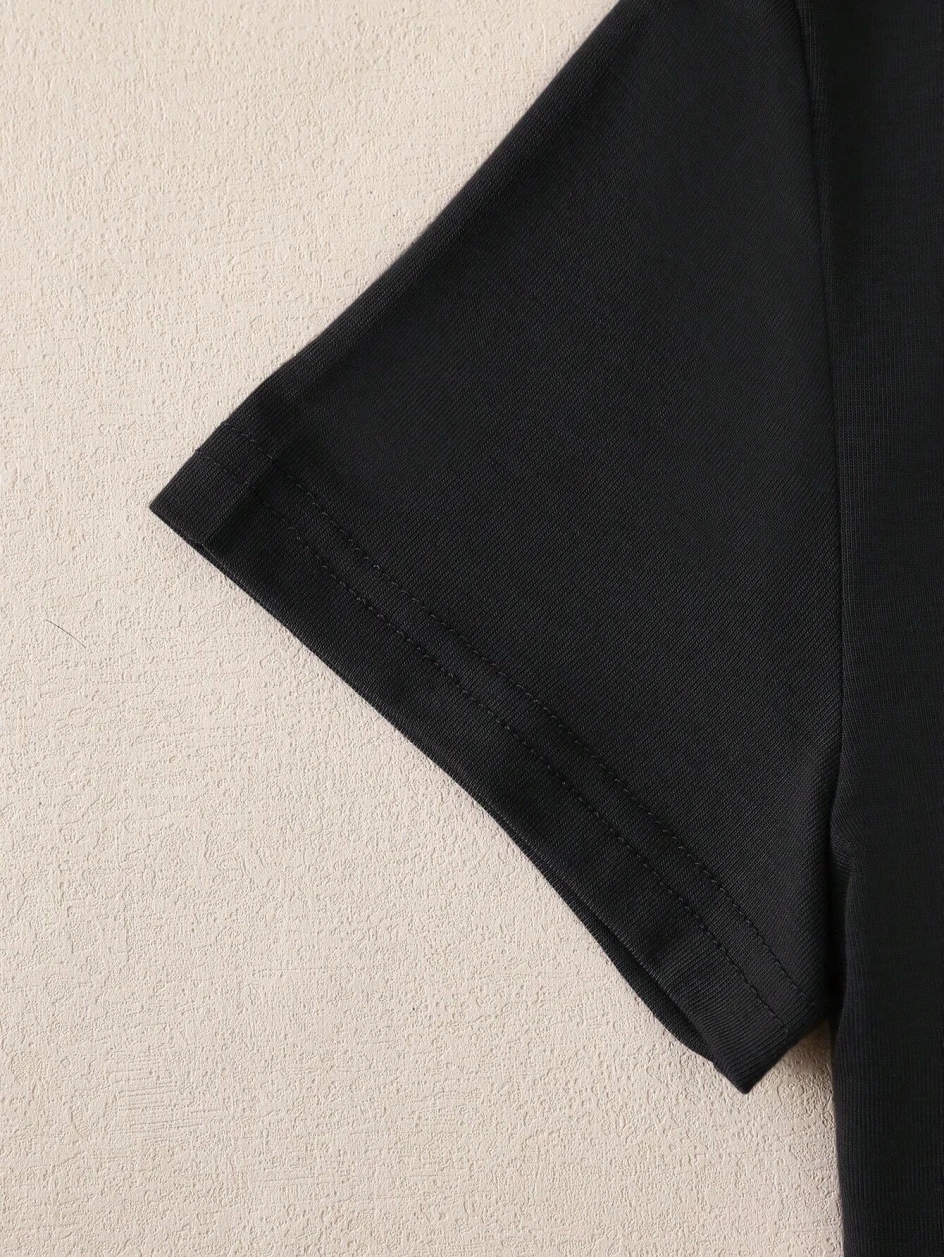 100% القطن المرأة تي شيرت القمر والقط الصور الظلية تي شيرت مطبوع قميص الصيف مريحة فضفاضة بلايز الشارع موضة الملابس النسائية #5