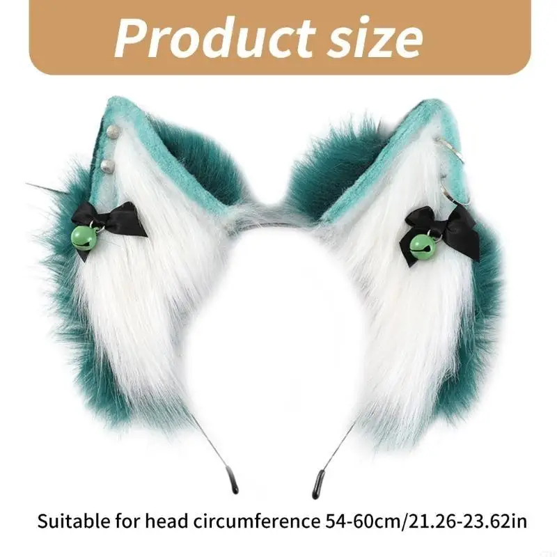 C71F Vintages النساء الإبداعية خوذة بسيطة مزاجه الشعر هوب الحلو عصائب لأزياء أنيمي والدعائم الحفلات #6