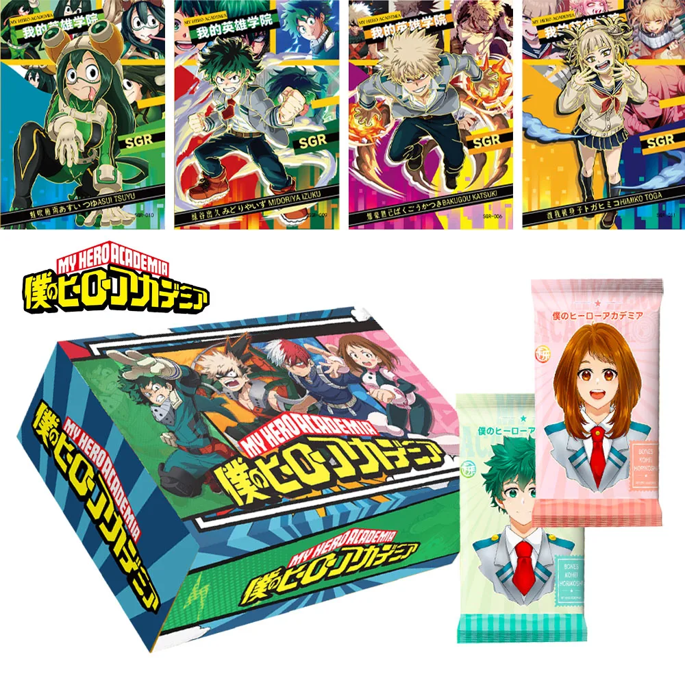 New My Hero Academia Game Cards Bakugou Katsuki Todoroki Shoto Cosplay Hardcover Collection Anime Poker Children Toy Gift