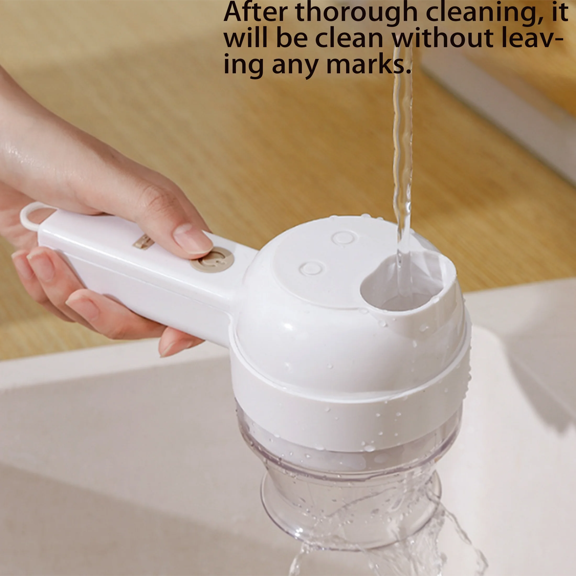 1 mini robot da cucina portatile, trituratore elettrico per aglio con lama in acciaio inossidabile e funzione di ricarica USB.