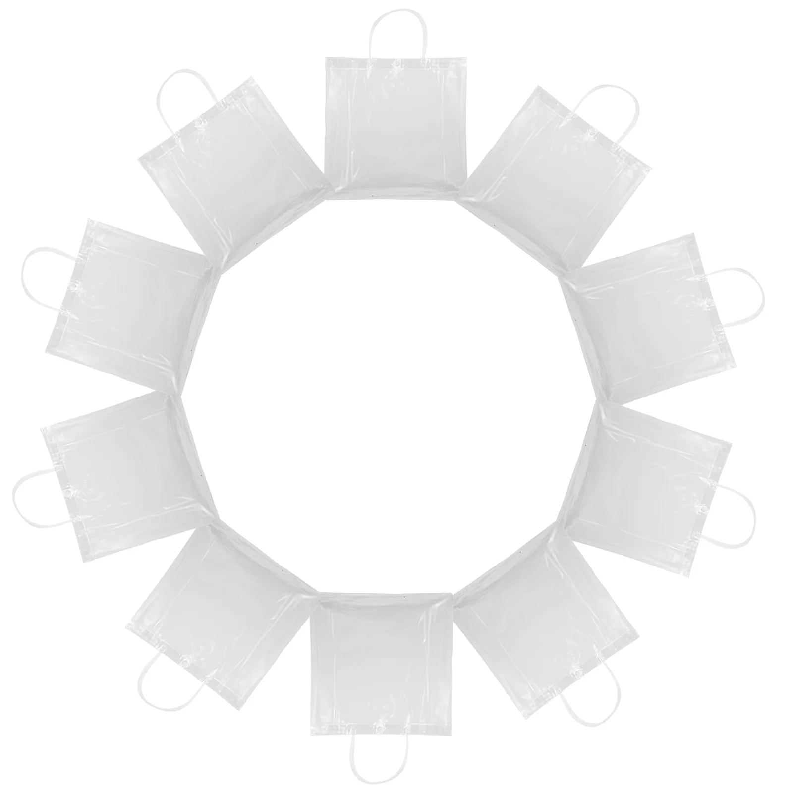 

10Pcs Clear PVC Handled Tote Gift Bags Reusable Transparent Lightweight Portable Gift Wrapping Bags for Party Wedding