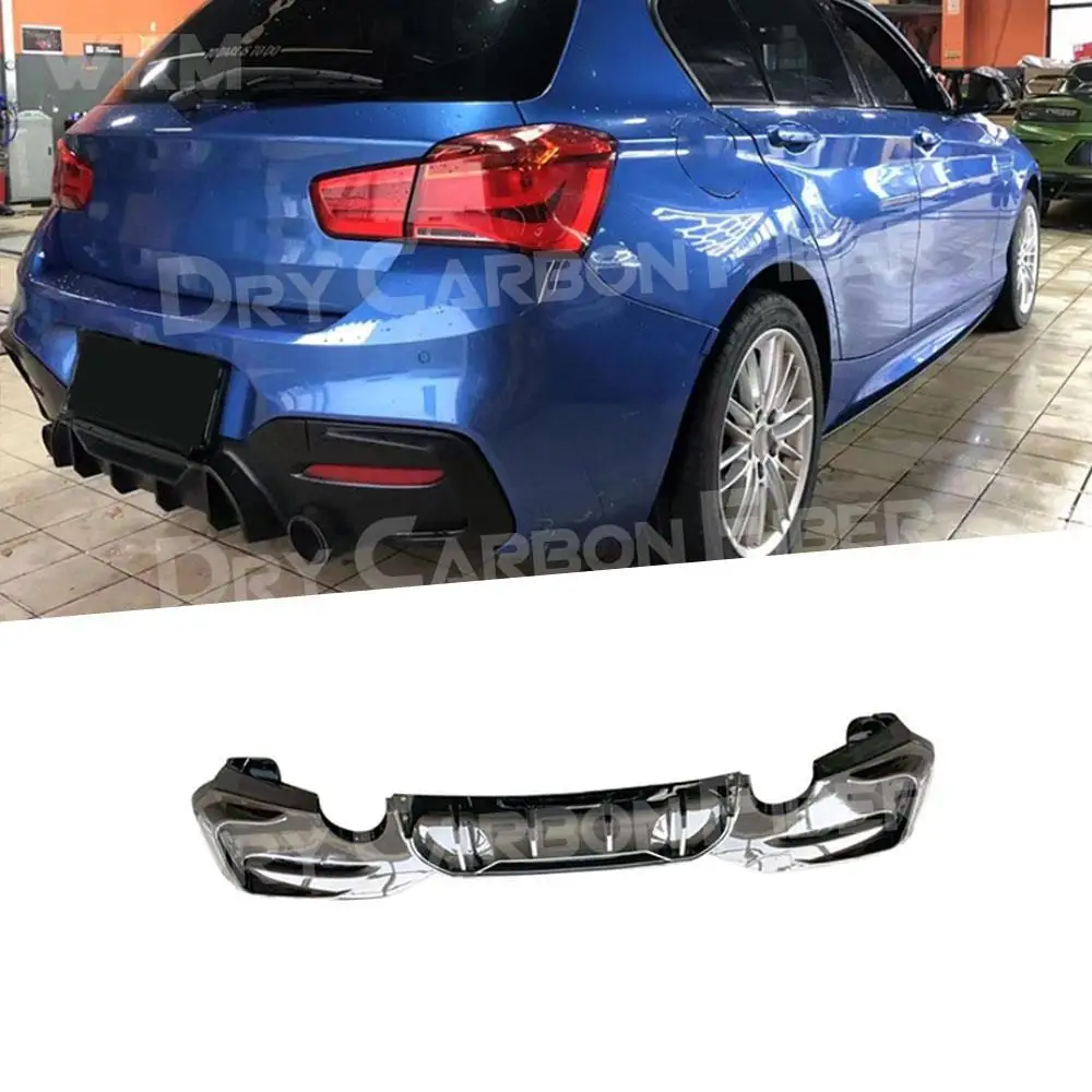 

Carbon Fiber Look Rear Bumper Lip Diffuser Spoiler for BMW 1 Series F20 M Sport M135i M140i 2015 2016 2017 2018