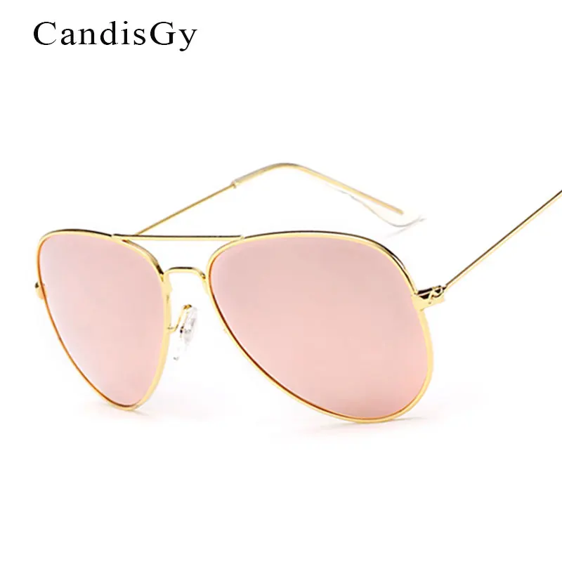 Classic Fashion Flat Lens Mirror aviation Sunglasses Women Stylish  Lady Men Metal Frame Eyewear High Quality Sun Glasses de sol