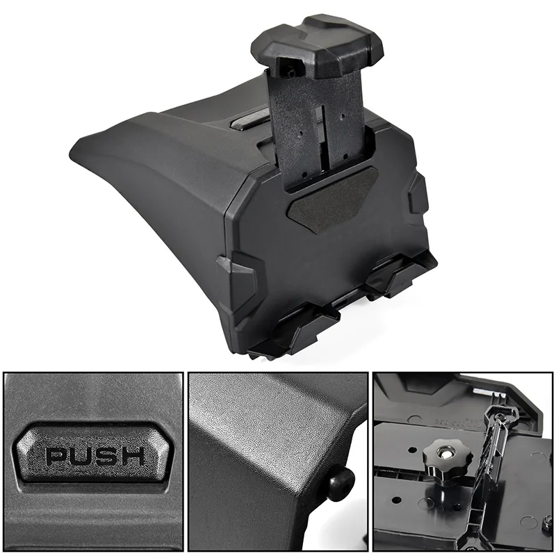 

Держатель для планшета с электронным устройством для Can-Am Maverick X3 2017-2024, аксессуары, крепления X3 с ящиком для хранения, лотком-органайзером